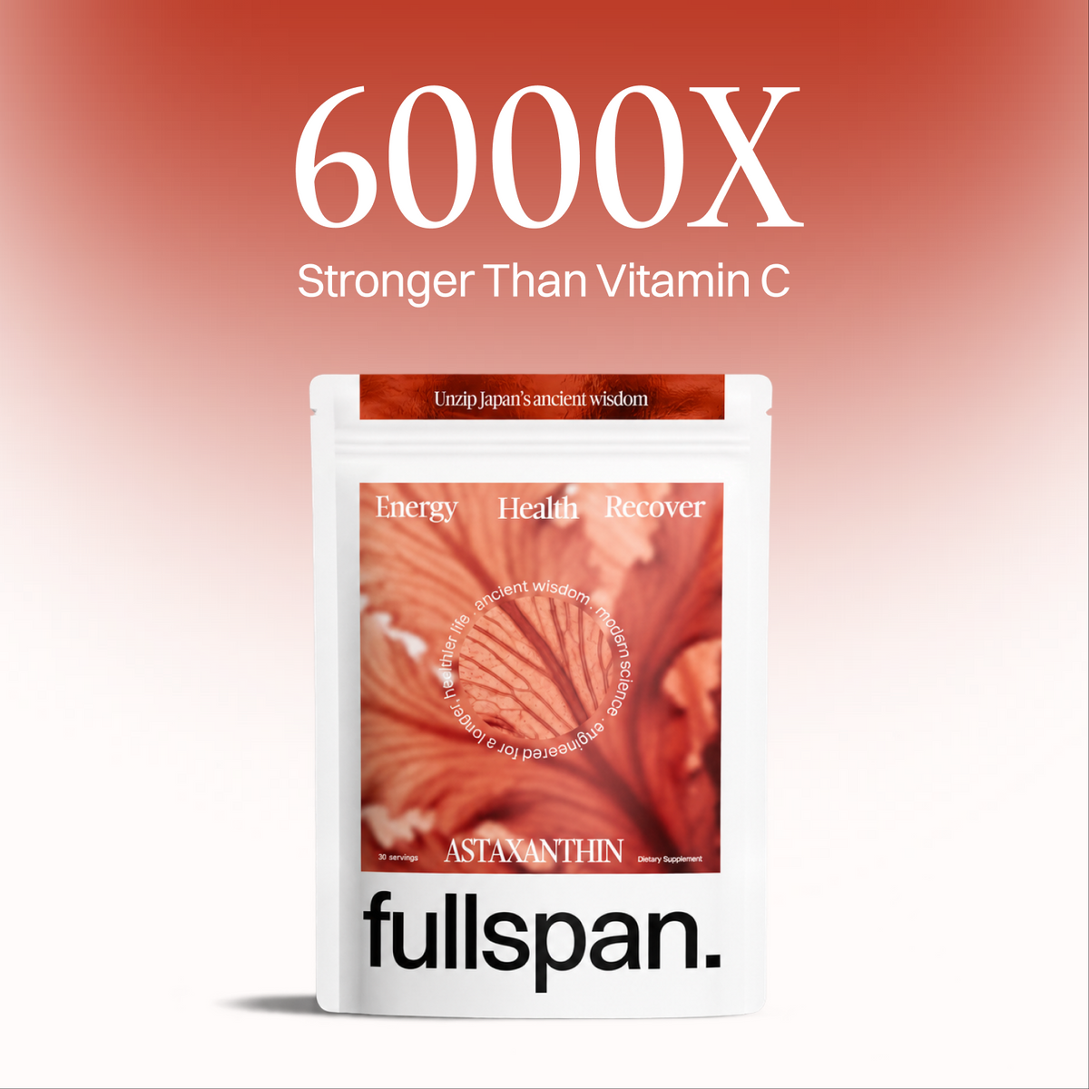 fullspan Astaxanthin pouch - 6000X stronger than vitamin C