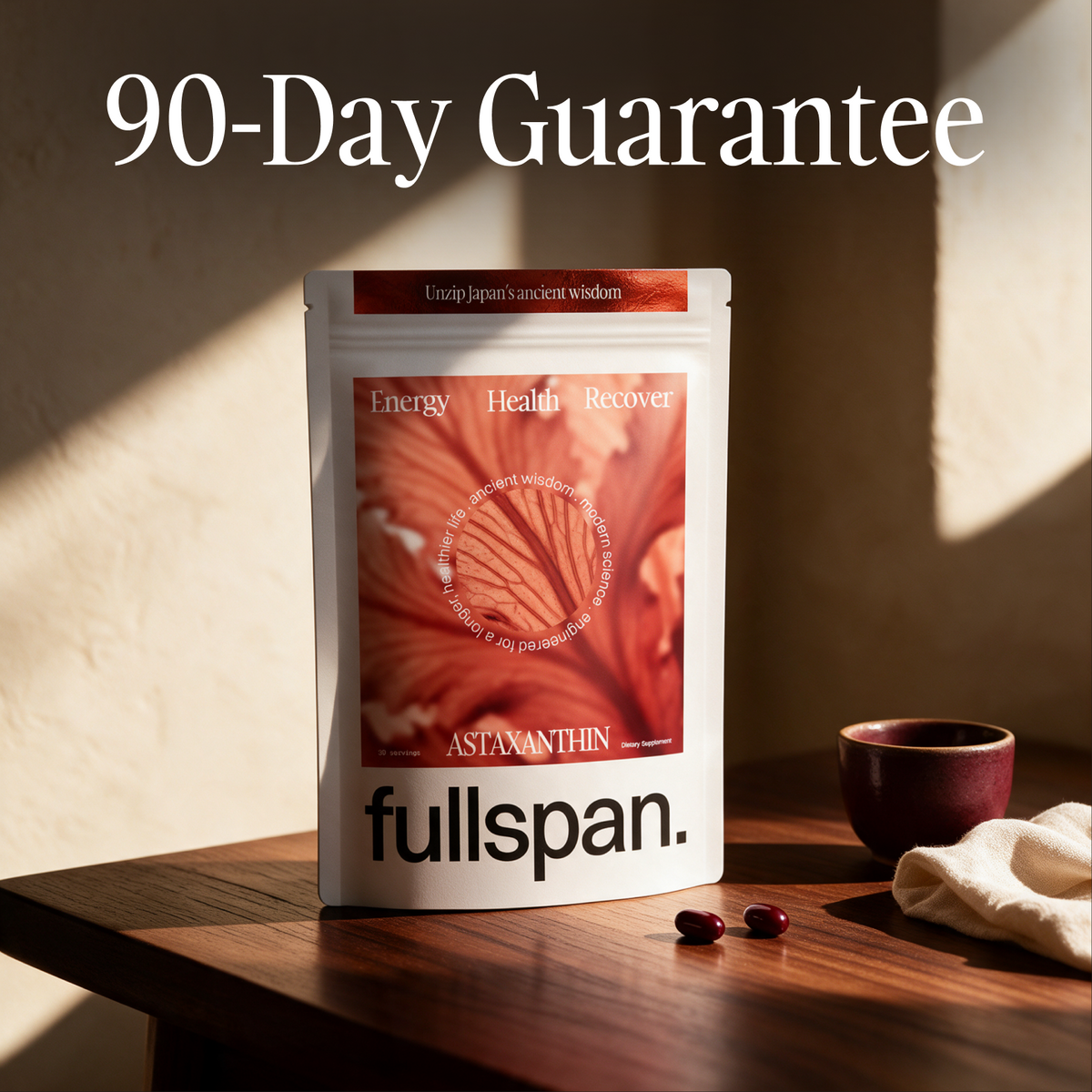fullspan Astaxanthin pouch - 90-day guarantee