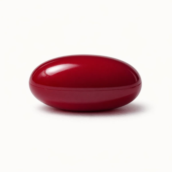 Opaque red softgel