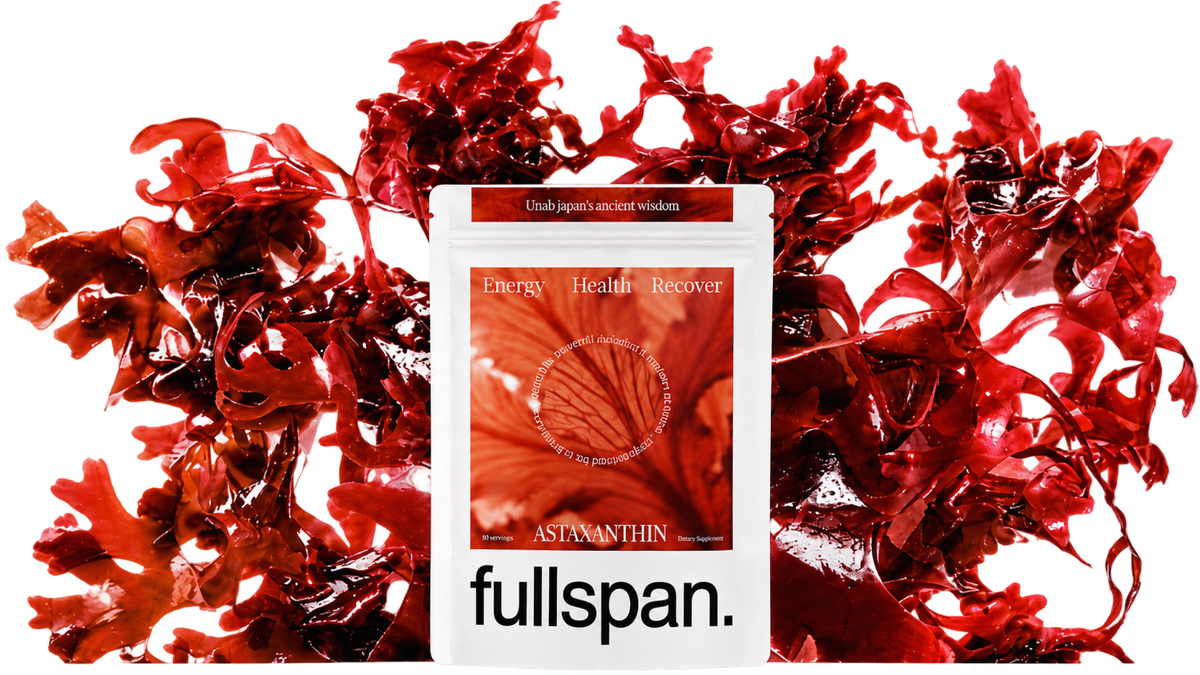 fullspan astaxanthin pouch on red algae